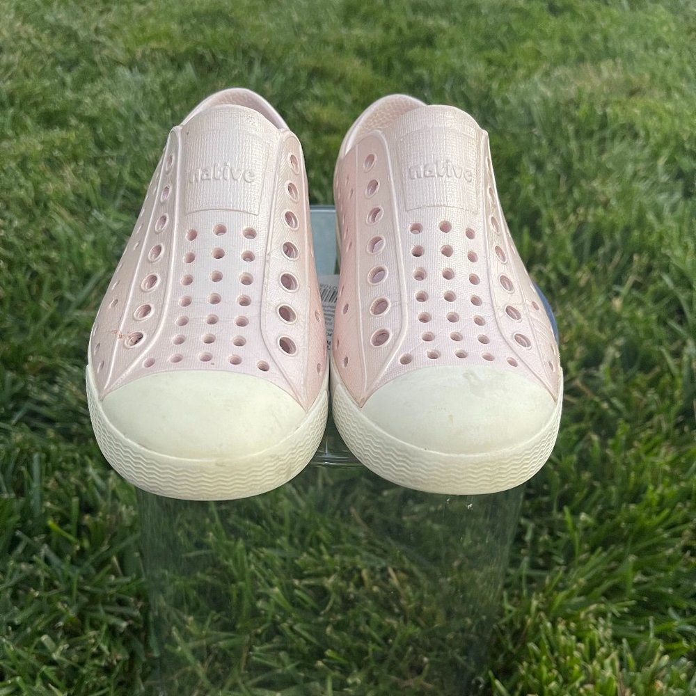 Kids Native Shoes Jefferson Slip-On Vegan Sneakers Pink Toddler Girls Pull-On